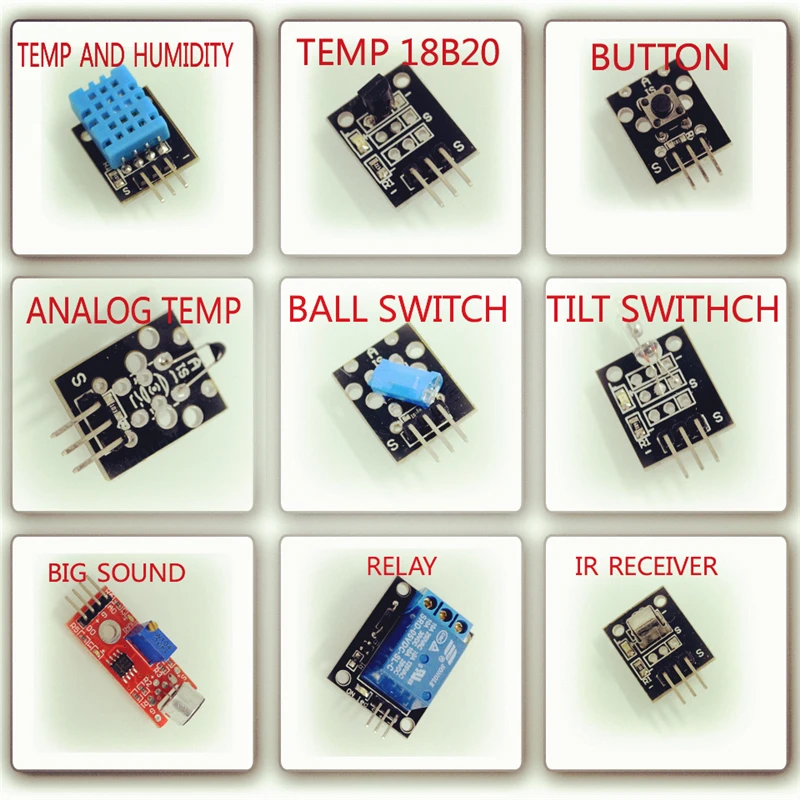 37 шт./лот, комплект сенсорной платы для Arduino, Diy Kit, Raspberry Pi 3/2, Модель B, 37 видов лазерного датчика температуры