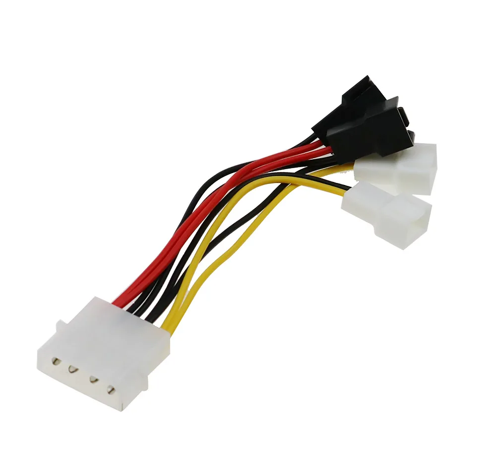 Адаптер питания Molex для 3 контактного вентилятора 4 Pin 12 В кабели вентиляторов