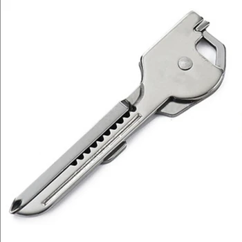 

New Camping Outdoor Travel Survival Tools Tactical Key Tool 6 in 1 Multifunctional Mini Folding Key Knife Camping Travel Kit