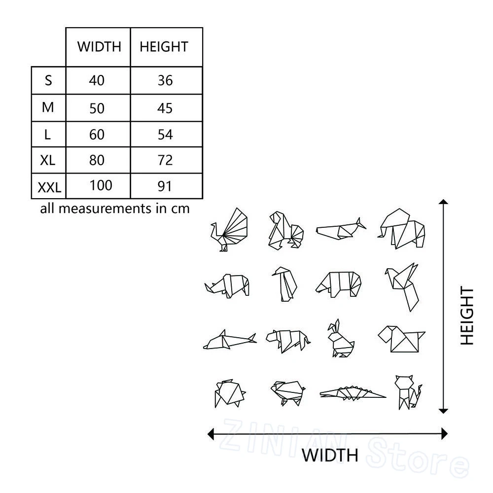 DIY оригами животные виниловые настенные наклейки для спальни геометрические настенные татуировки узор Детская комната украшения детские наклейки обои Z610