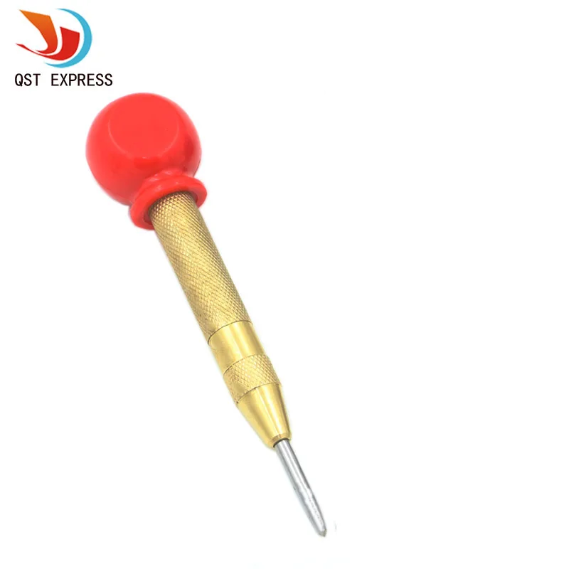 

1pc red handle 5 Inch Automatic Center Pin Punch Spring Loaded Marking Starting Holes Tool