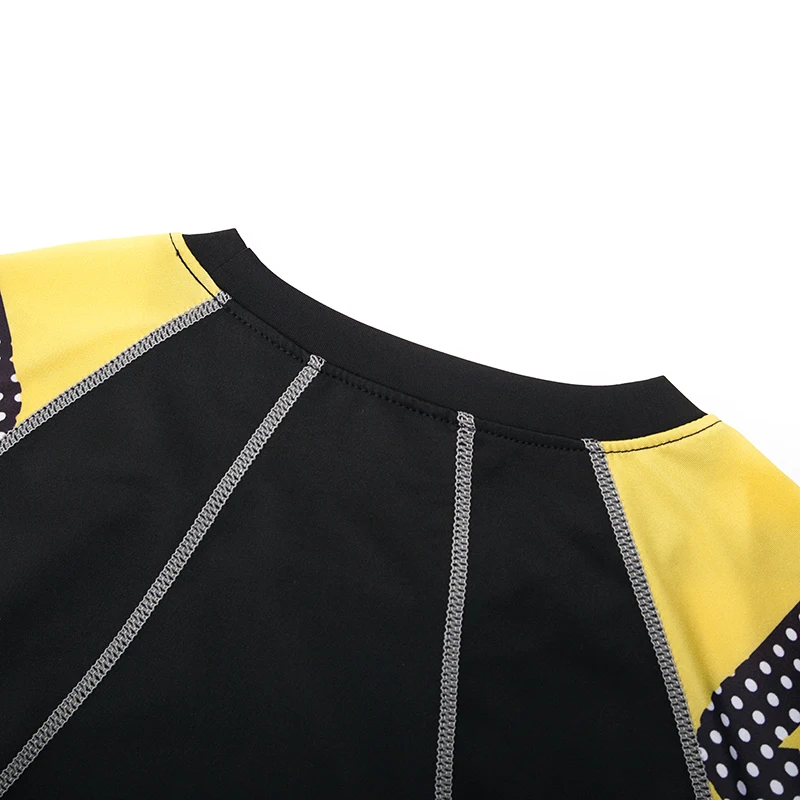 Мужская Новая высокая эластичная спортивная одежда компрессионная рубашка 3D печать тренажерный зал Быстросохнущий короткий рукав костюм Фитнес Спортивная одежда