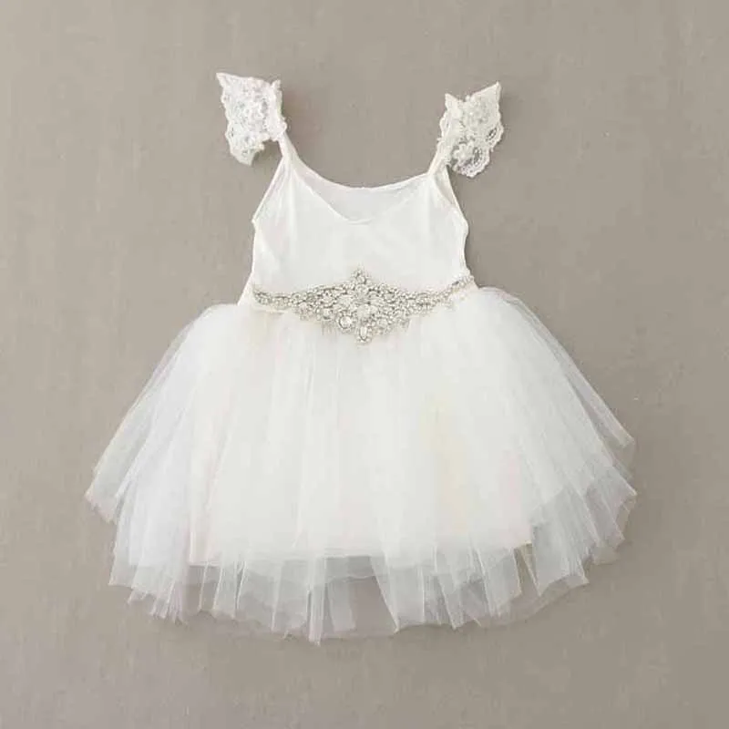 Girls Princess Pageant Dress Toddler Baby Wedding Party Flower Tutu Dress 2-7Y