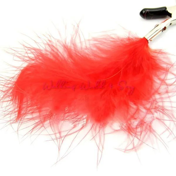 1 Pair New Feather Nipple Clips Breast Stimulate Nipple Clip Massage Fetish Flirt Toys Adult Game Products Erotic Toys For Women (3)