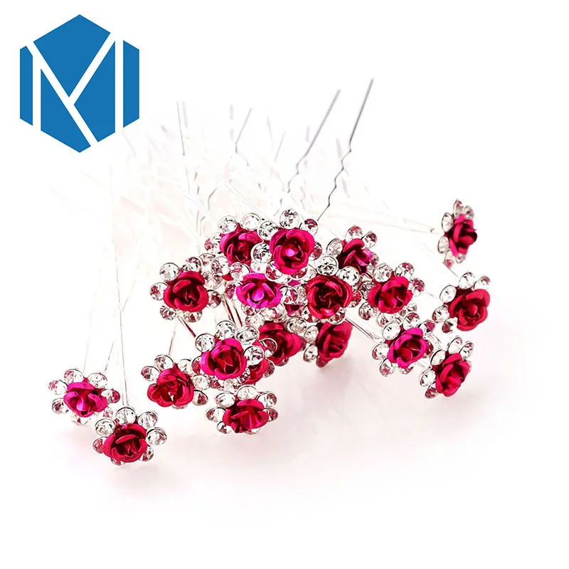 M MISM 1 Can = 20 шт Свадебные Стразы шпильки из сплава красочные шикарные заколки для волос аксессуары для невесты подружки невесты