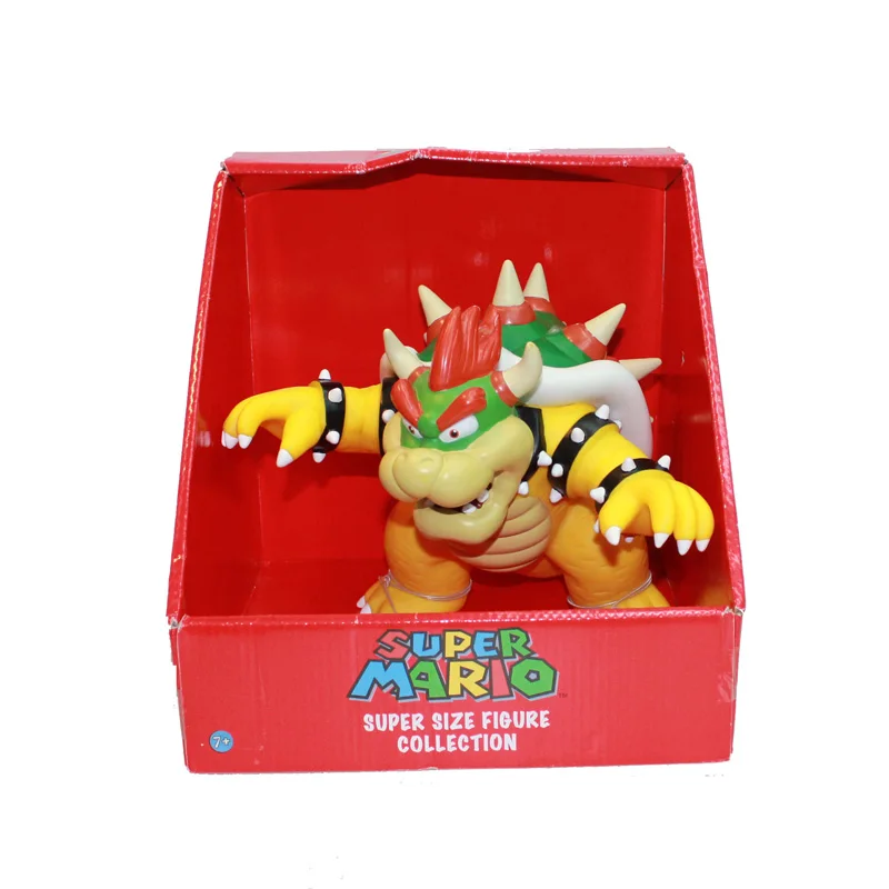 Retail 5 Styles 9'' 23cm Super Mario Bros Mario Yoshi Luigi Koopa Bowser Toad PVC Action Figures Toys with Box Free Shipping