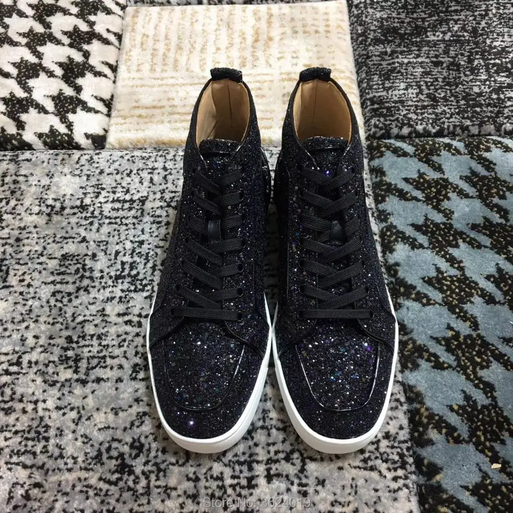 sparkly red bottoms sneakers