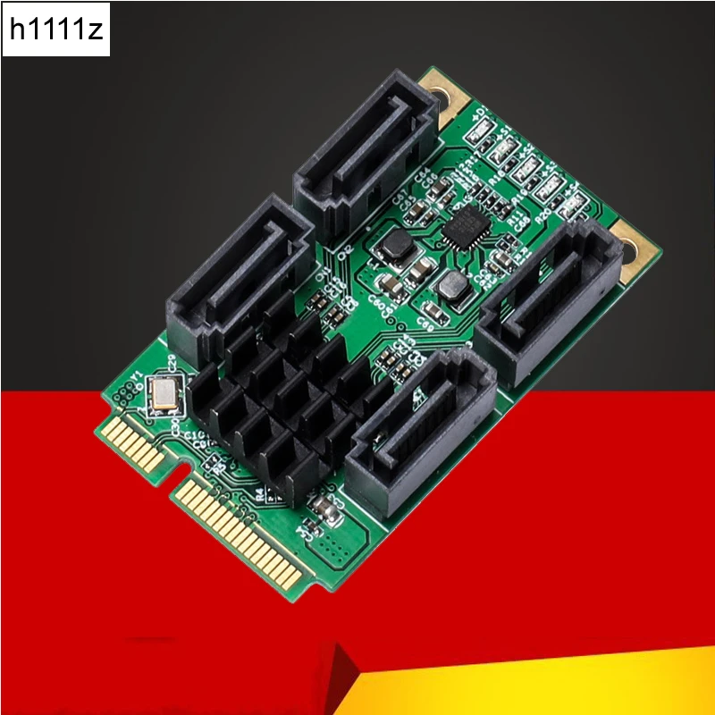 Mini PCI-E SATA 4 порта III 6G PCI Express Marvel 88SE9215 контроллер карты SATA3.0 SSD адаптер карта |