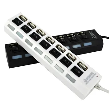 

CARPRIE New 7 Port ON/OFF Switch USB 2.0 HUB High Speed For PC Laptop drop shipping