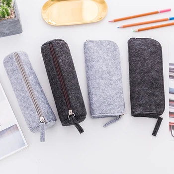 

Smiple Solid Color Pencil Case Black/gray Pencilcase Estuches School Pencil Box Pencil Bag School Supplies Student Stationery