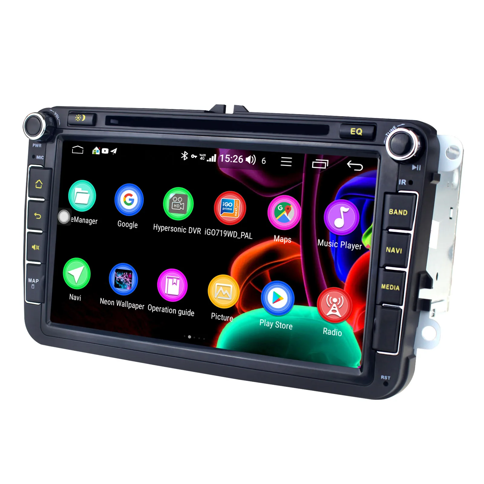 Cheap JOYING 2 din car radio player 8" GPS Navigator 4GB+64GB Android 8.1 Support 3G/4G for VW/SKODA/SEAT/Volkswagen Split Screen DSP 5