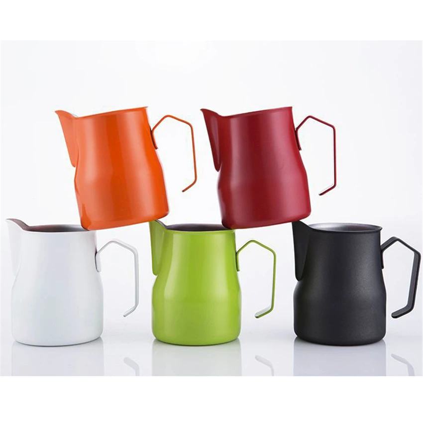 350/550ml Italian Coffee Pitcher Stainless Steel Milk Jug Frothing Pitcher Pull Flower Cup