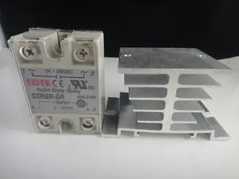 

Solid State Relay SSR-60 DA 60A 24-380VAC + Heat Sink