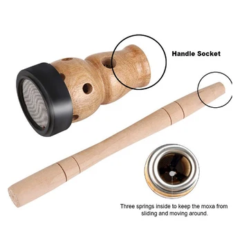 

Gourd Moxibustion Box Wooden Gourd Device Massage Burner Roll Set Wormwood Artemisia Acupuncture Moxa