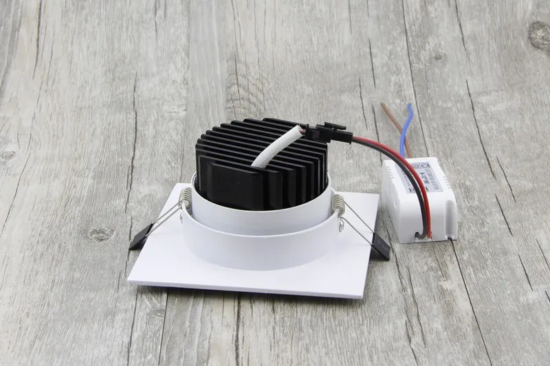 [DBF]Super Bright Recessed LED Dimmable Square Downlight COB 7W 9W 12W 15W LED Spot light  decoration Ceiling Lamp AC 110V 220V (3)