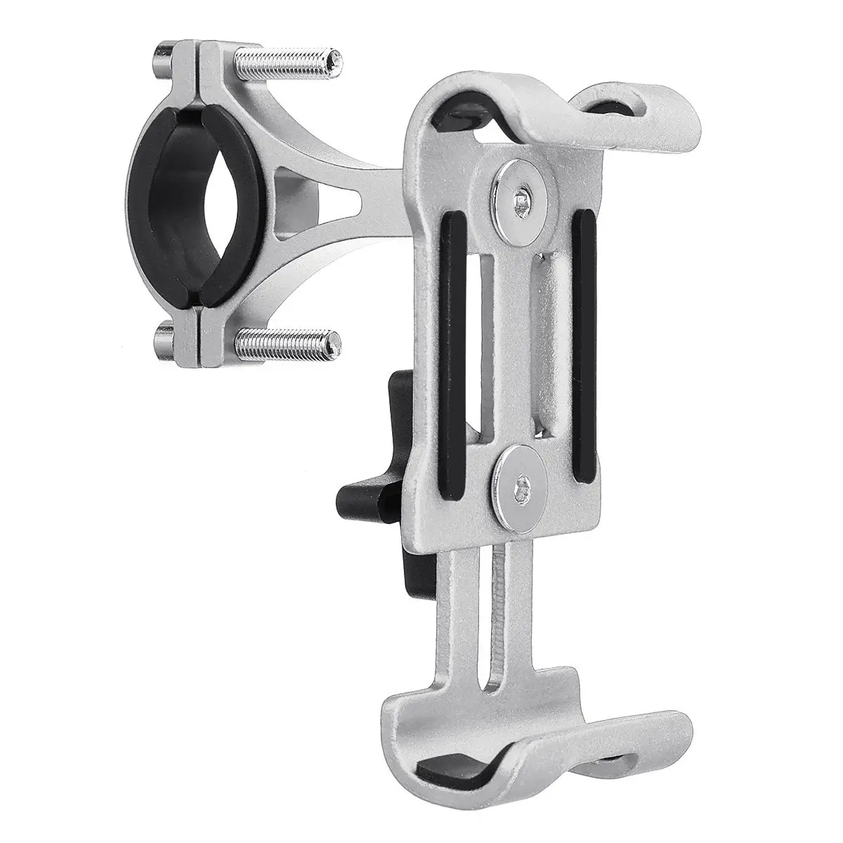 Универсальный велосипед Байк держатель для телефона алюминиевый мотоцикл телефон клип для электрический скутер Xiaomi руль кронштейн для коляски - Цвет: Rotatable Silver