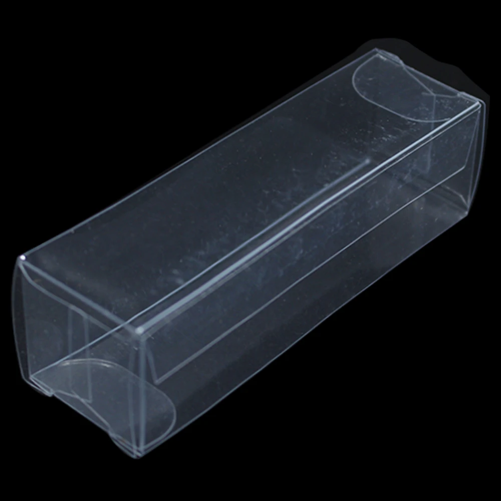 60 шт./лот, прозрачные пластиковые коробки для хранения косметических бутылок из ПВХ, прозрачная пластиковая коробка для косметических ручек, упаковка для ювелирных изделий и ожерелья