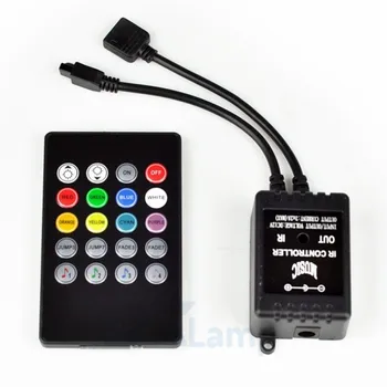 

Newest LED Music IR Controller 12V 6A 20 Key RGB IR Remote Controllers for 3528 5050 RGB LED Striplight Mini Controller