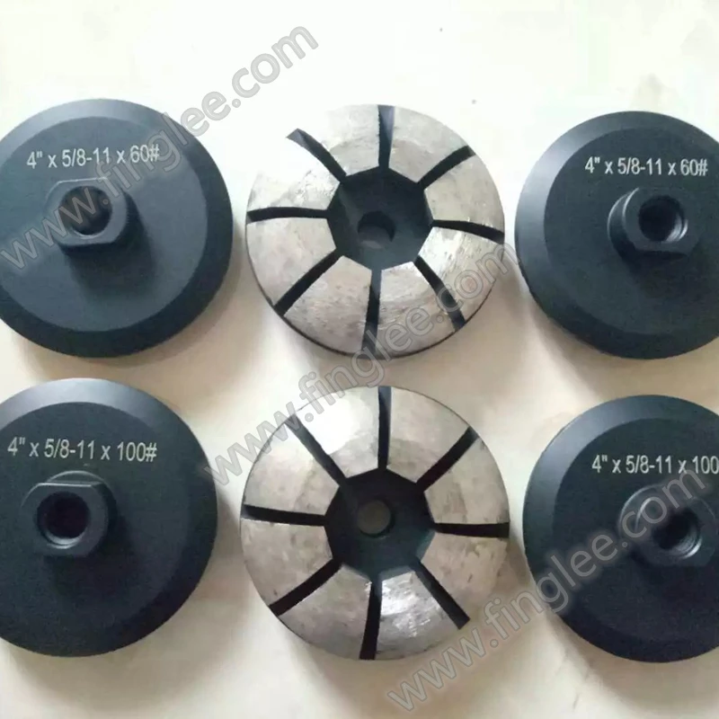 FINGLEE 100mm,5/8 11 Thread Curve grinding diamond grinding cup wheel