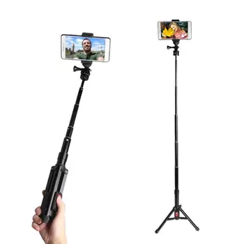

ALLOYSEED Bluetooth Remote Selfie Stick Tripod Foldable Handheld Monopod Extended Rod Pole With Phone Clip For iPhone 7 X Xiaomi