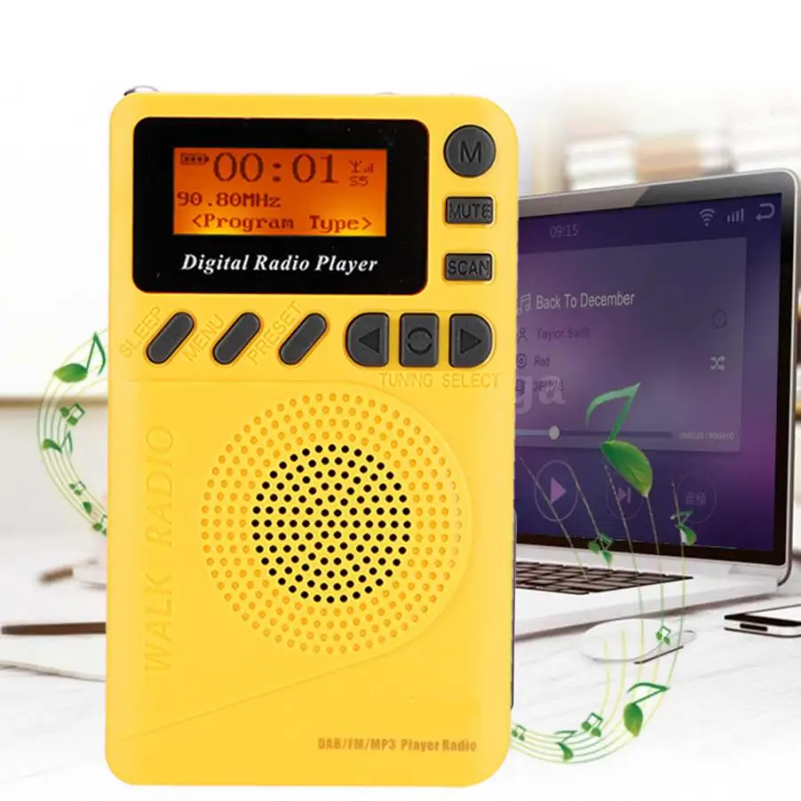 Мини портативный карманный цифровой DAB+ FM плеер цифровой радио с ридером mp3-плеер