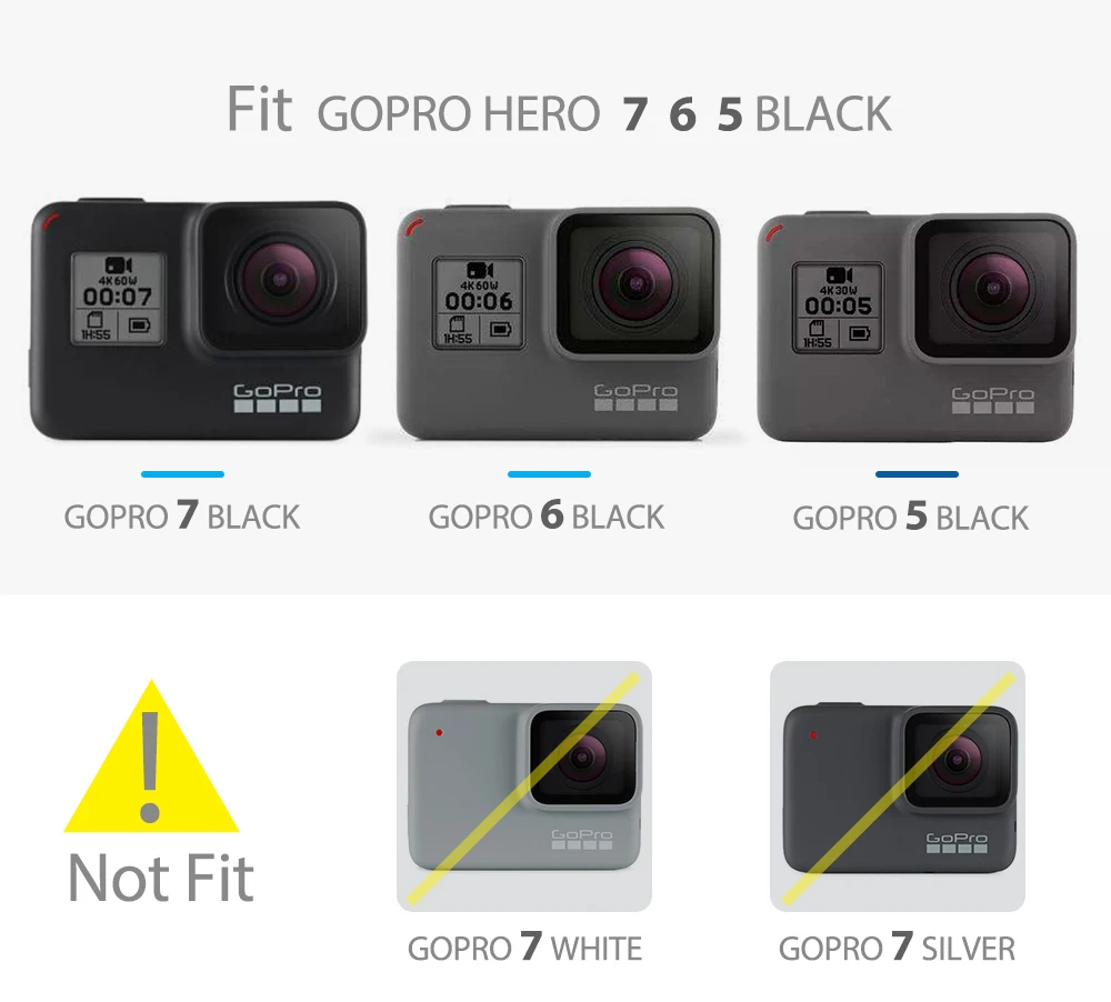 Vamson для Go Pro 60m Подводный Водонепроницаемый чехол для GoPro Hero 7 6 5 черный аксессуар комплект Дайвинг Защитный чехол Корпус VP633