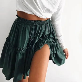 

Midi Skirt Rushed Tutu Skirts New 2019 Europe And America Autumn Winter Comfort Four-color Long-sleeved Hooded Loose Short Coat