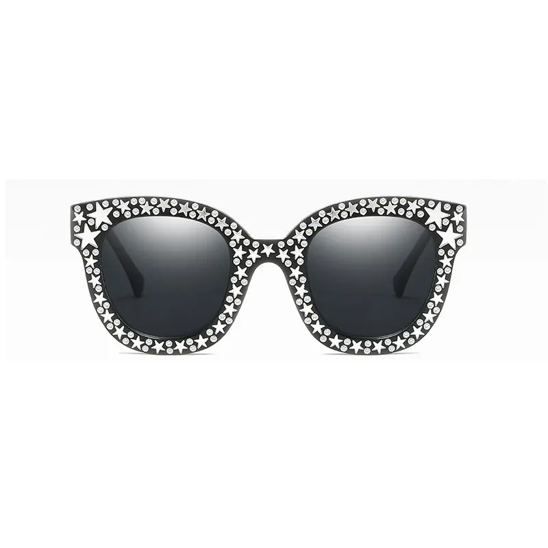 HUHAITANG Роскошные Алмазные Солнцезащитные очки женские сексуальные солнцезащитные очки высокое качество брендовый дизайнер