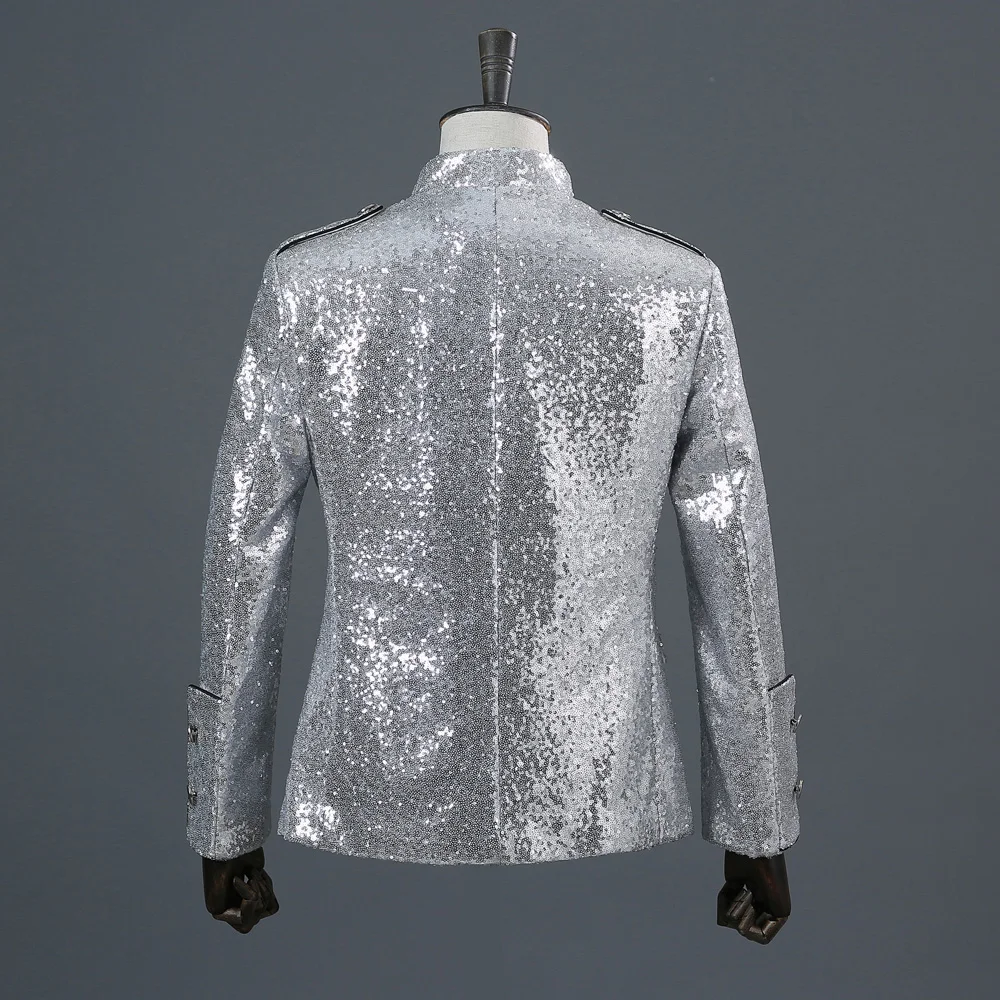 zilverkleurige blazer