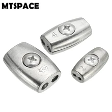 Зажим для кабеля MTSPACE 2/4/6 мм, Проволочный Трос, зажим Simplex из никель-фосфорного сплава, серебристый, для работы с изделиями