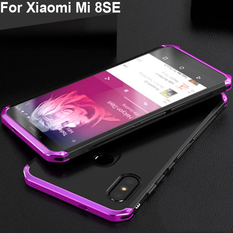 Чехлы для Xiaomi Mi 8SE чехол жесткая задняя часть PC металлический бампер деловой