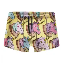 Единорог шаблон 3D печать Speedo мужские купальные мужские плавки мужские боксеры купальники сексуальные с низкой талией