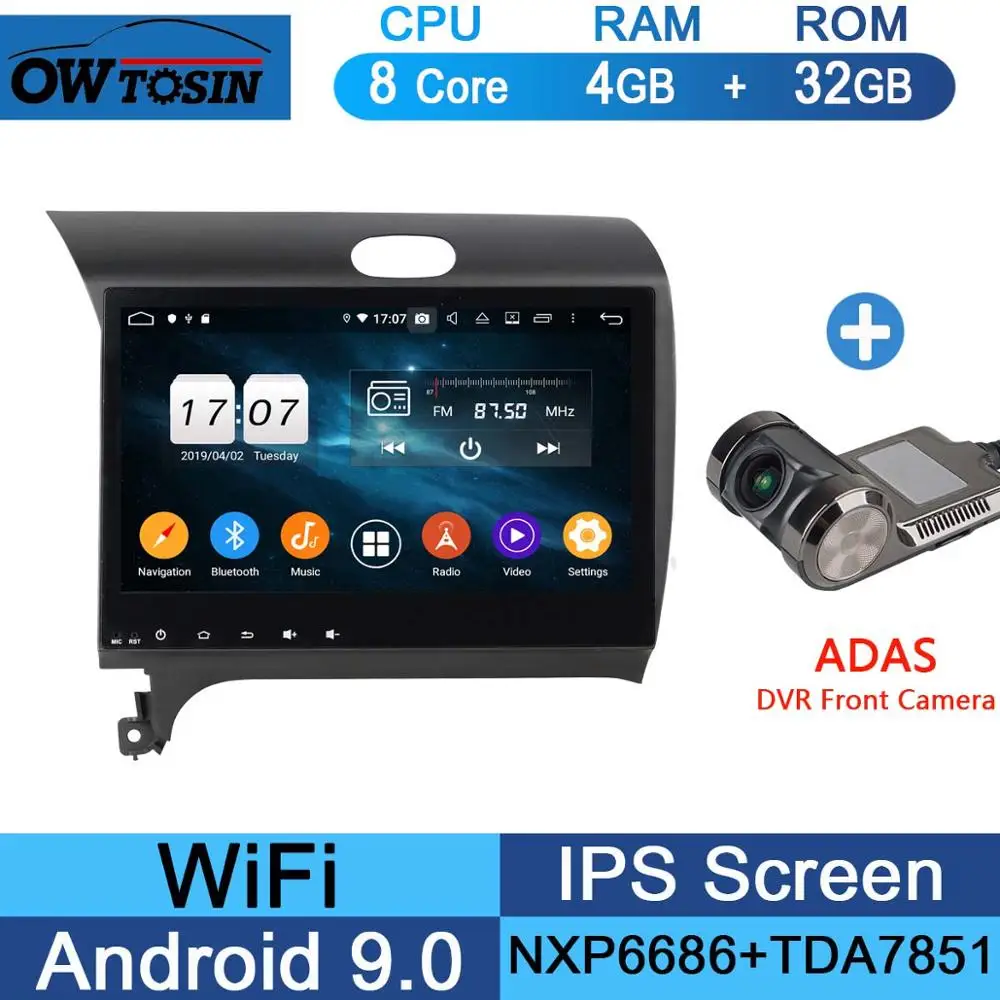 32G Adas Camera 10," ips 8 ядерный 4G+ 64G Android 9,0 автомобильный мультимедийный плеер для Kia K3 Forte Cerato 3 2013 gps Радио Parrot BT - Цвет: 32G Adas Camera