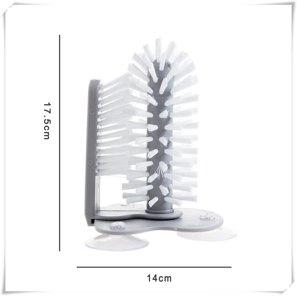 MSJO стеклянные бутылочки с очистителем подставка База щетка держатель для кухни питьевой воды скруббер кружка вино всасывание самостоятельно кухонная сушилка для посуды Очиститель Щетка