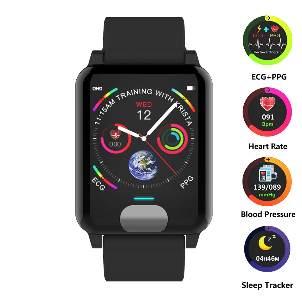 

E04 Waterproof Smart Watches ECG PPG Blood Pressure Measurement Fitness Tracker Gps Smartwatch Bracelet Heart Rate For IOS phone