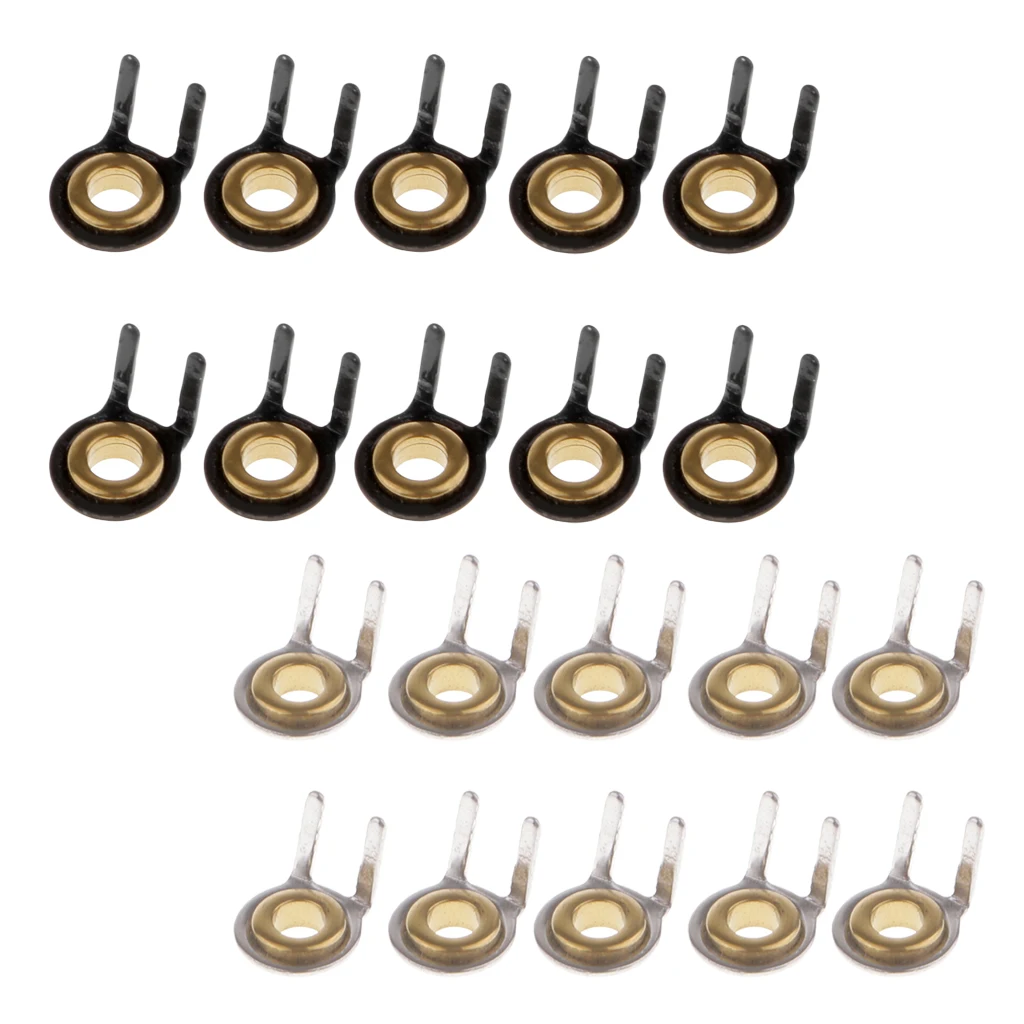 10 Pieces High Quality Stainless Steel Double Leg Fishing Rod Guides Inner Diameter 2mm DIY Fishing Accessories Replacement