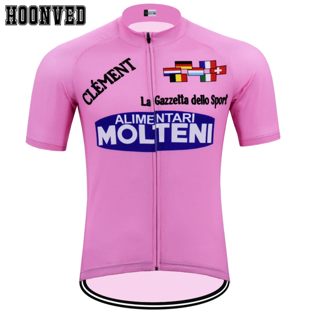 The Tour de France Go Pro racing No. 1 Man MOLTENI Pink Cycling Jersey