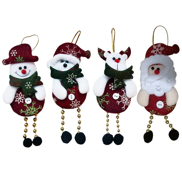 Hot 6pcs/lot Length 18cm Christmas Baubles Tree Hanging Decorations Craft Children Gift Toys Xmas Festival Home Ornaments SD366
