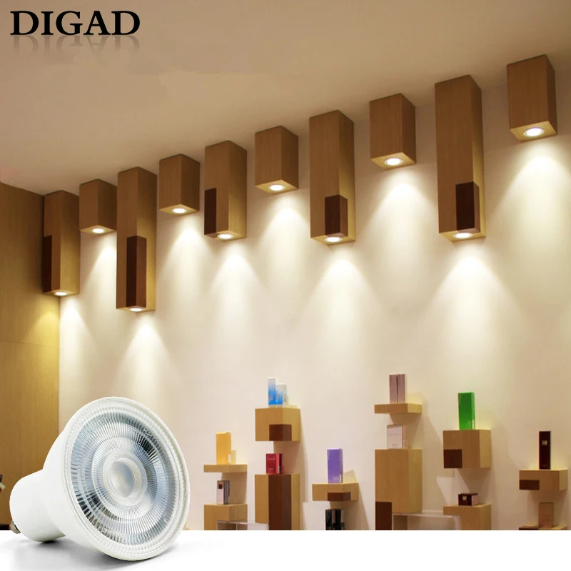 DIGAD E27 E14 MR16 GU5.3 GU10 Lampada LED Bombilla 6 W 220 V Bombillas LED de la lámpara del proyector de lámpara de la luz del punto bombilla led luces para el hogar