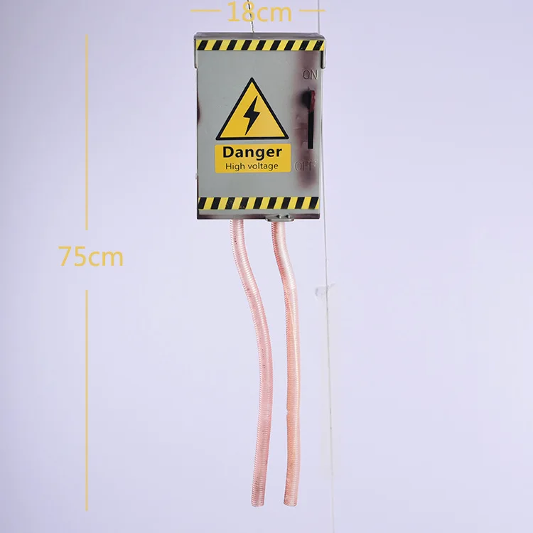 Halloween High Voltage Decorative Toy Retro Electric Gate Prank Props Glowing Jitter Tube Horror Sound Haunted House Tricky Prop