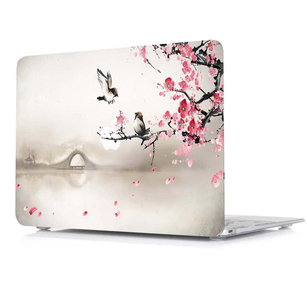 Жесткий чехол для ноутбука с рисунком, чехол для Apple Macbook Air 11 Air 13 Pro retina 12 13 15 дюймов, сенсорная панель 13,3 15,4 дюймов