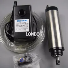 ER11 диаметр 80 мм 220 В 24000 об/мин 0.8квт шпиндель водяного охлаждения+ 1 водяной насос+ 1 Водопровод