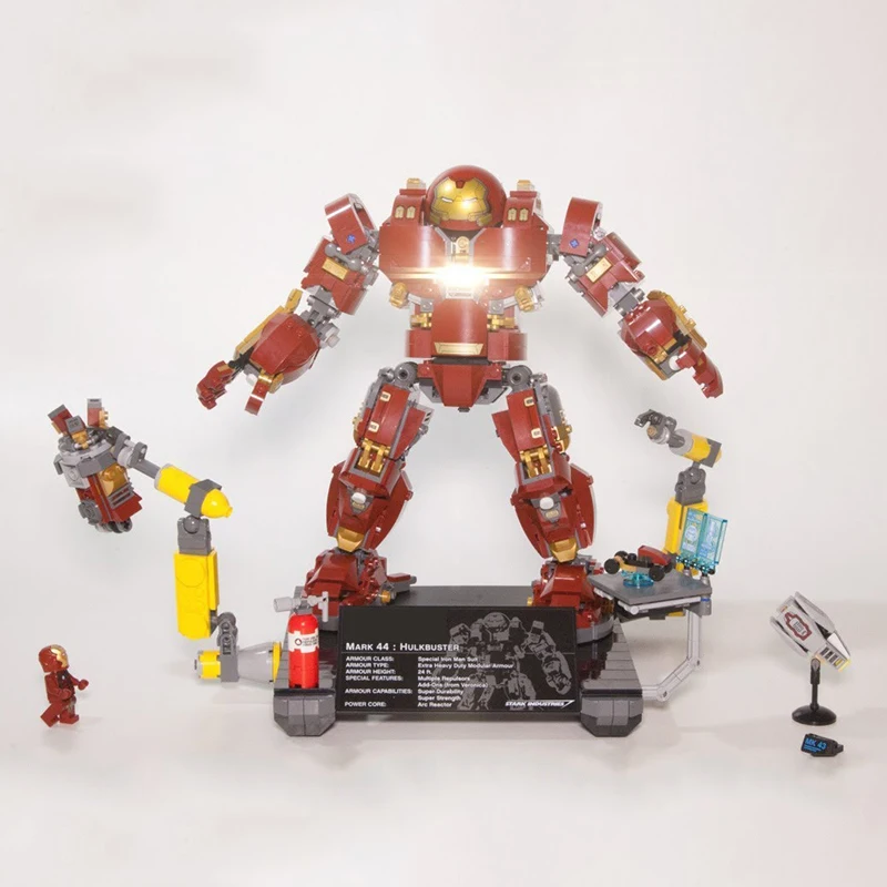 

Marvel Avenger Super Heros Iron Man Hulkbuster Ultron Edition Mech Building Blocks Model Toys Compatible legoed 76105 07101