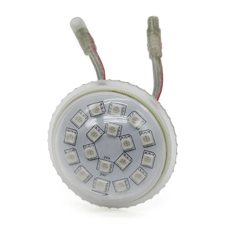 

24V 60mm 18LEDs UCS1903 LED Module Light,5050 smd rgb amusement ride led pixel light,diameter 60mm,18LEDs/module,waterproof IP67