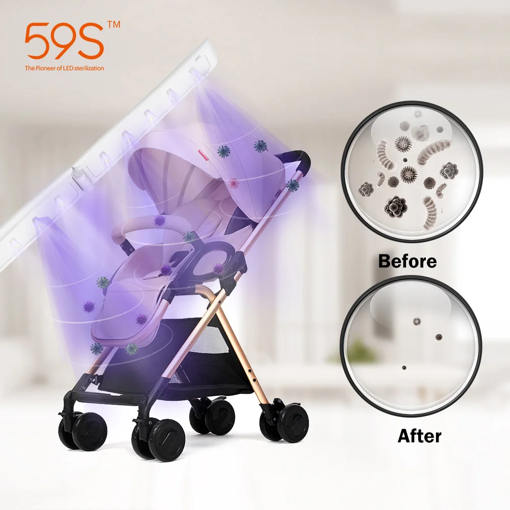 59S UV LED Sterilizer Wand For Baby Cart Baby Accessories Sterilizing UV Light Kill Germs by Physics with 20pcs UV LEDS