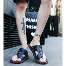 Dwayne/Новая мужская пляжная обувь для отдыха, повседневные шлепанцы, Мужская удобная обувь, мягкие сандалии, мужские сандалии-гладиаторы, летние