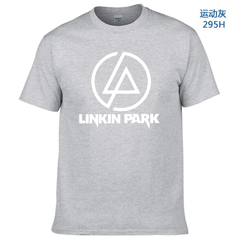 Летняя модная мужская футболка Lincoln LINKIN Park, хлопковая брендовая одежда Linkin, короткие топы, футболки - Цвет: Light Grey-W