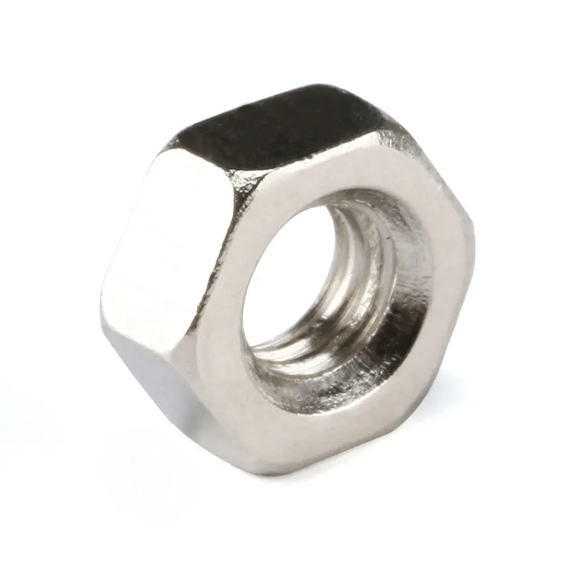 M2 Ladieshow Din934 M2-M5 Tuercas hexagonales hexagonales de rosca m/étrica de acero al carbono galvanizado negro 100 piezas