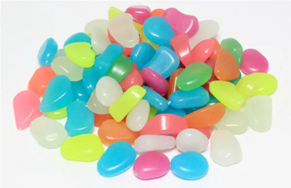 Colorful Artificial Luminous Stones 50pcs Garden Pebbles - 2
