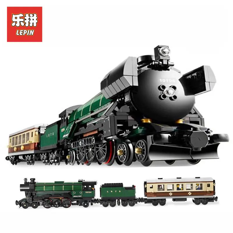 

NEW LEPIN 21005 1085Pcs Technic Series Emerald Night Train Model Building Kits Block Bricks Children Gigt Toys LegoINGlys 10194